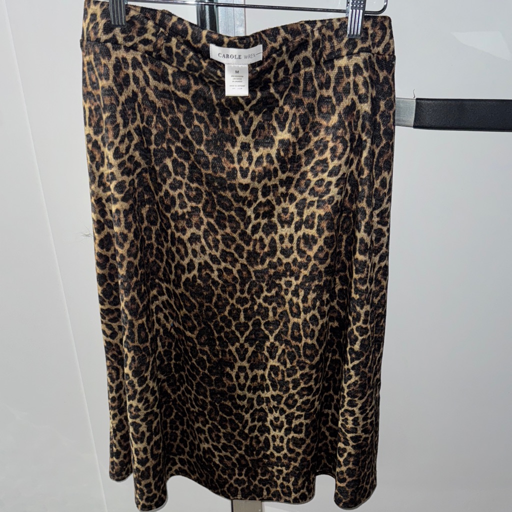 Carole Little Leopard Print Pencil Skirt